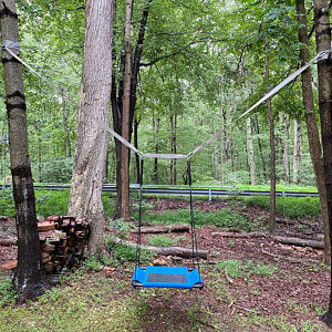 Tree Swing Hanging Kit Between 2 Trees - Wood Tree Swings