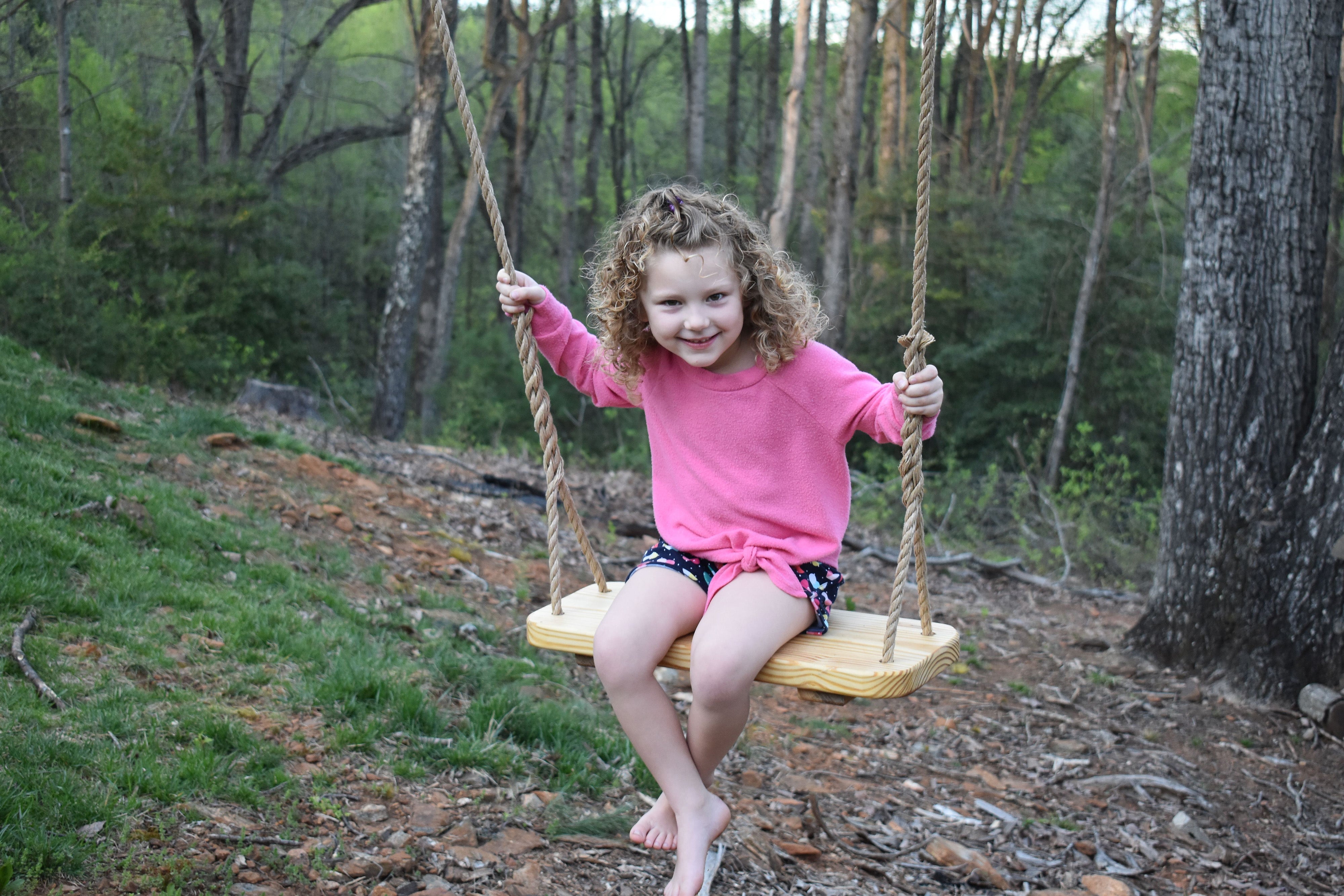 Premier Wood Tree Swing Kit for Adults or Children Easy to Hang