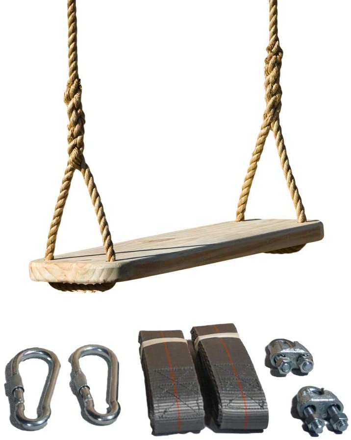 Premier Wood Tree Swing Kit for Adults or Children Easy to Hang - Wood Tree  Swings